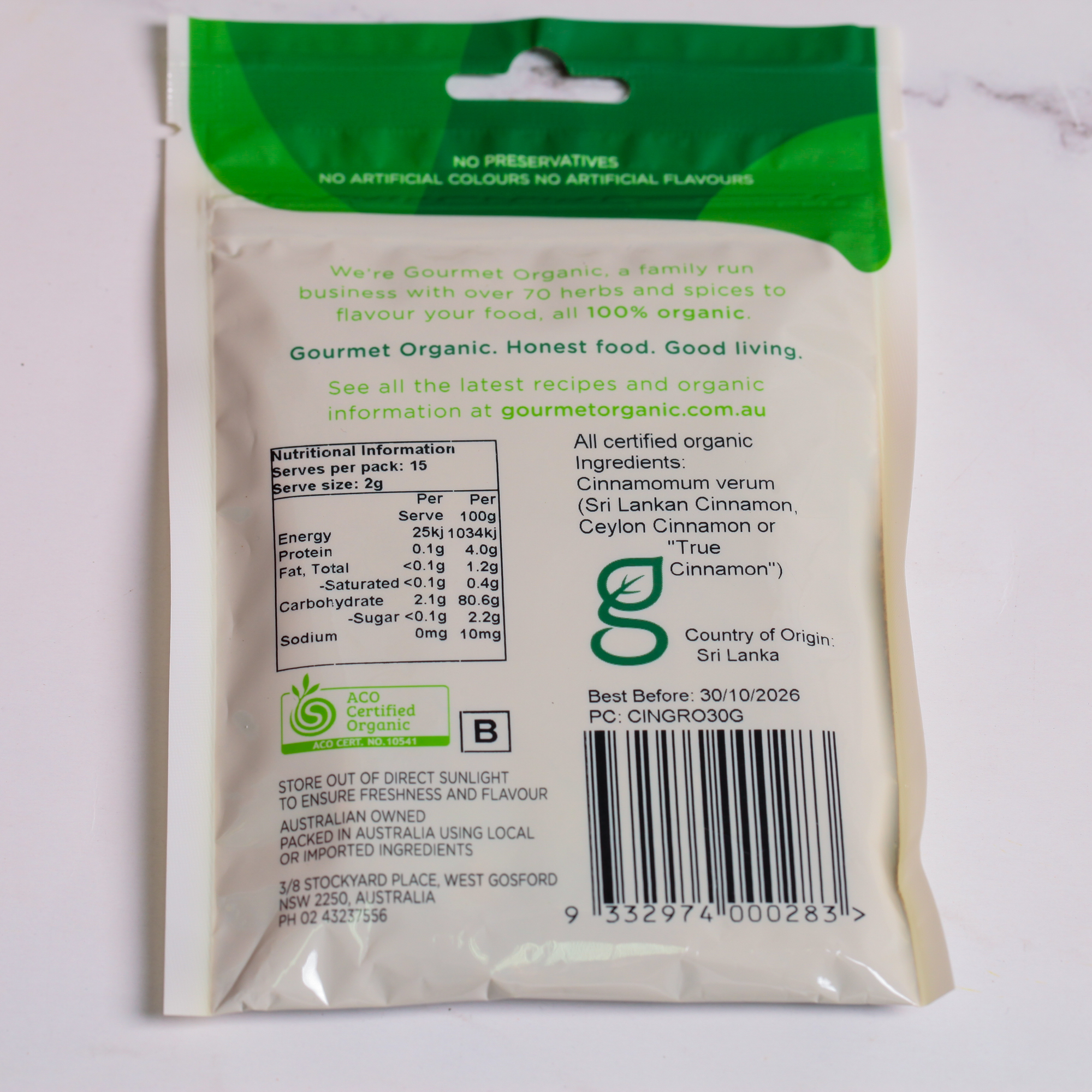 Organic Cinnamon Ground